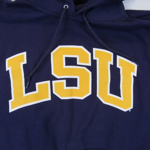 Champion LSU Tigers Hoodie Men's Size S Pullover Hoodie Sweater Kangaroo Pocket - Picture 2 of 9